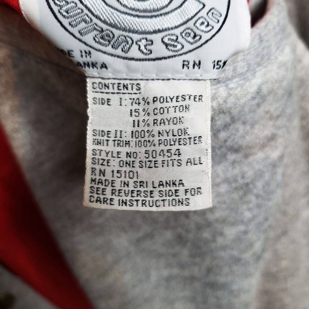 Vintage Current Scene Mens Zipper Gray & Red Sweat Jacket One Size Fits All (XL) - Picture 10 of 12